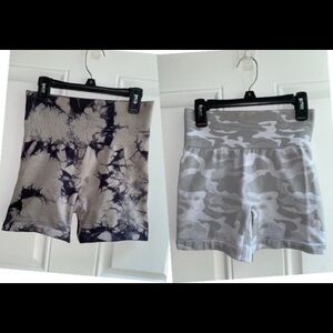 Amazon Women's Athletic Shorts - Tie-Dye and Camo